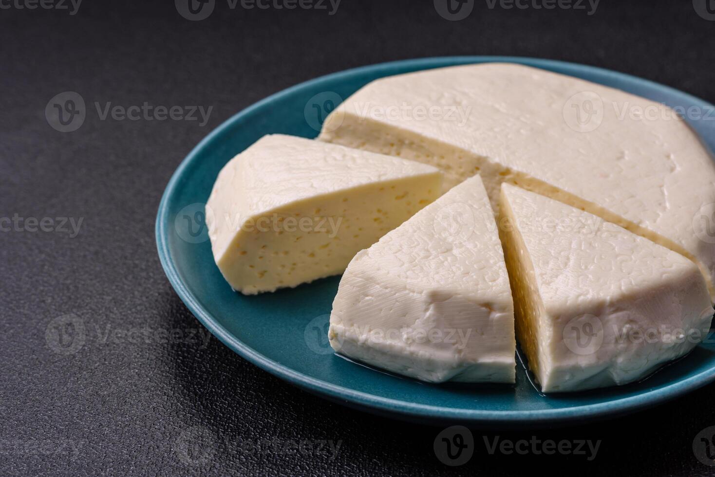 délicieux Frais blanc Jeune fromage de vaches ou des moutons Lait photo