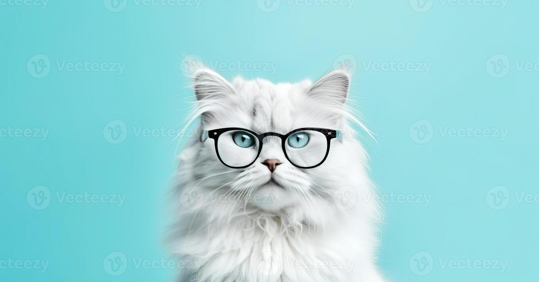 ai généré intelligent chat dans des lunettes photo