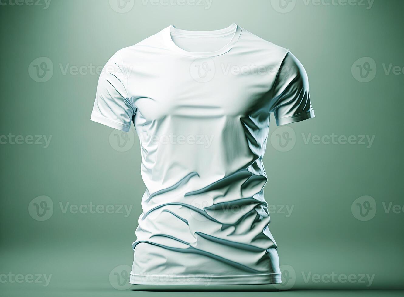 ai généré blanc Vide T-shirt photo