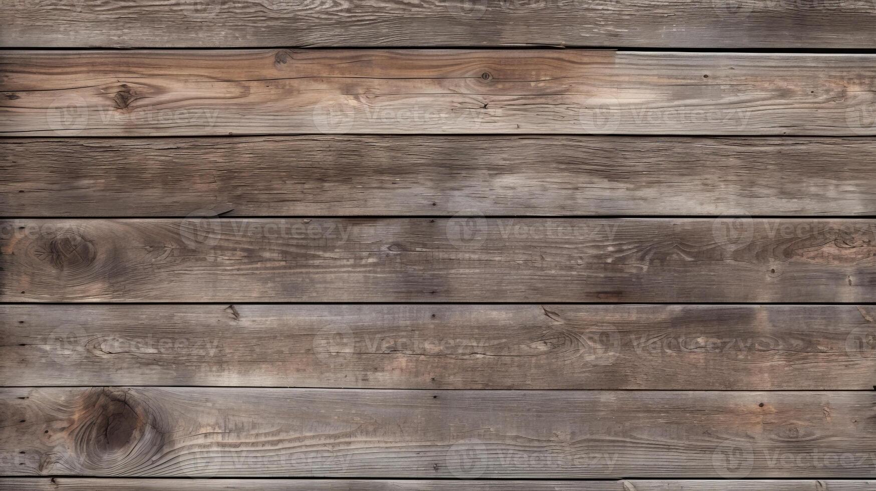 ai généré une texturé en bois clôture avec vieilli, patiné planches photo