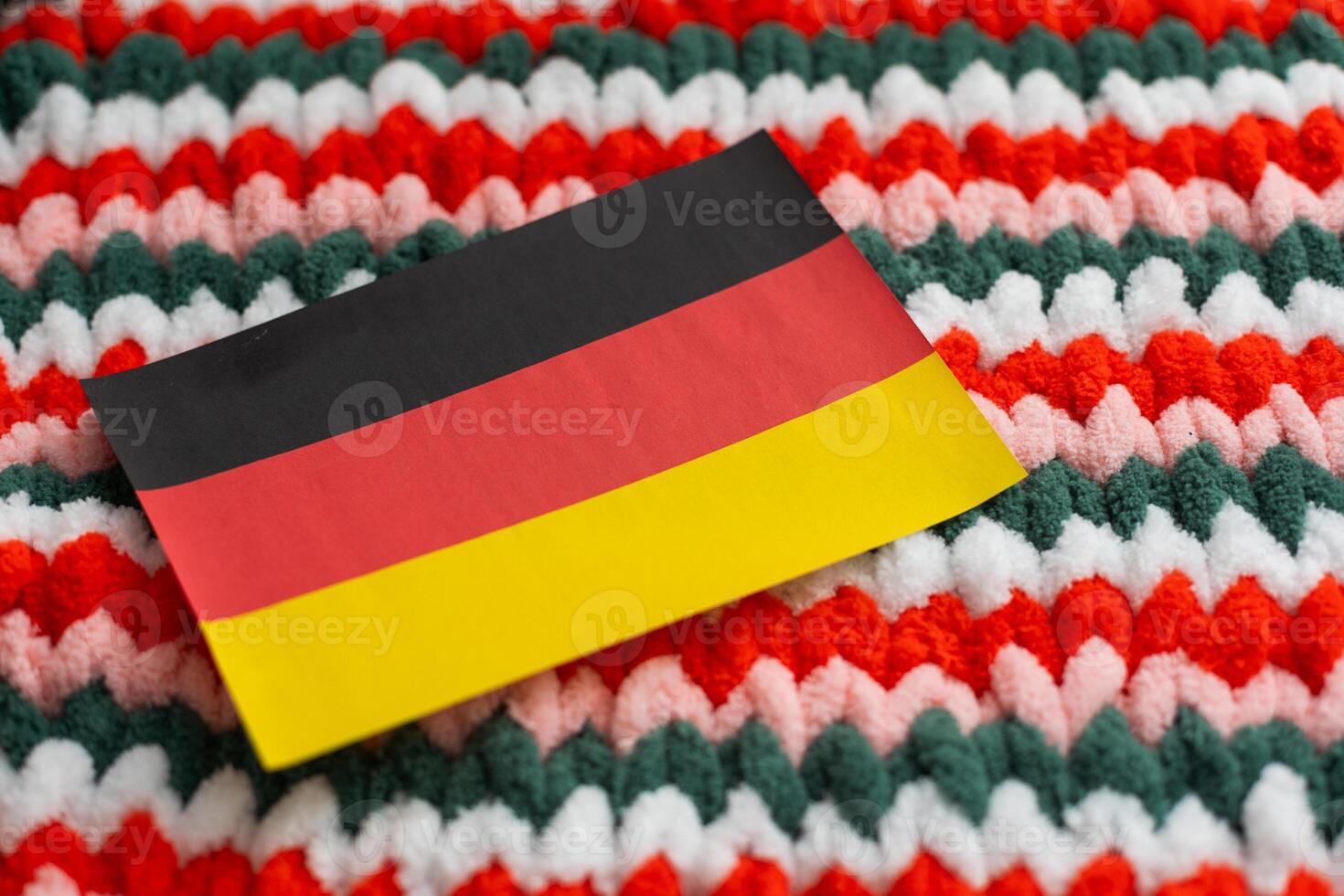drapeau de Allemagne correctif. photo réaliste broderie