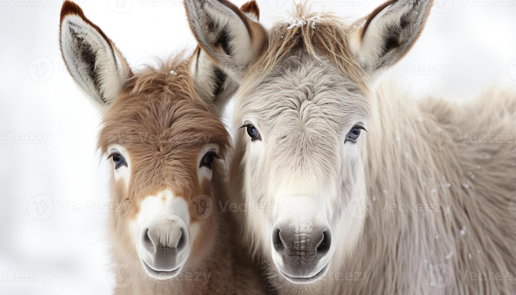 ai généré mignonne animaux pâturage dans prairie, la nature beauté dans relation amicale généré par ai photo