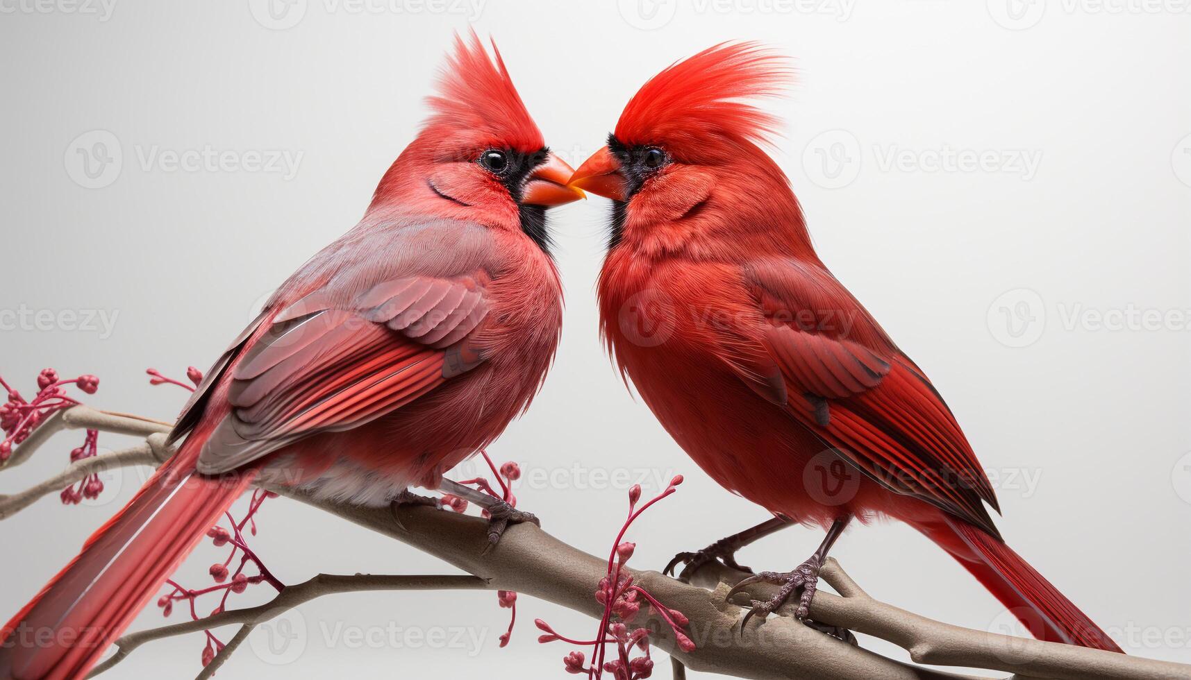 ai généré deux aras se percher sur une bifurquer, mettant en valeur vibrant tropical couleurs généré par ai photo