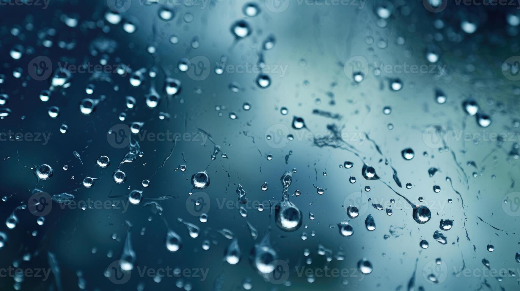 ai généré gouttes de pluie créer artistique ondulations sur le sol, artisanat une cool été toile de fond. ai généré photo