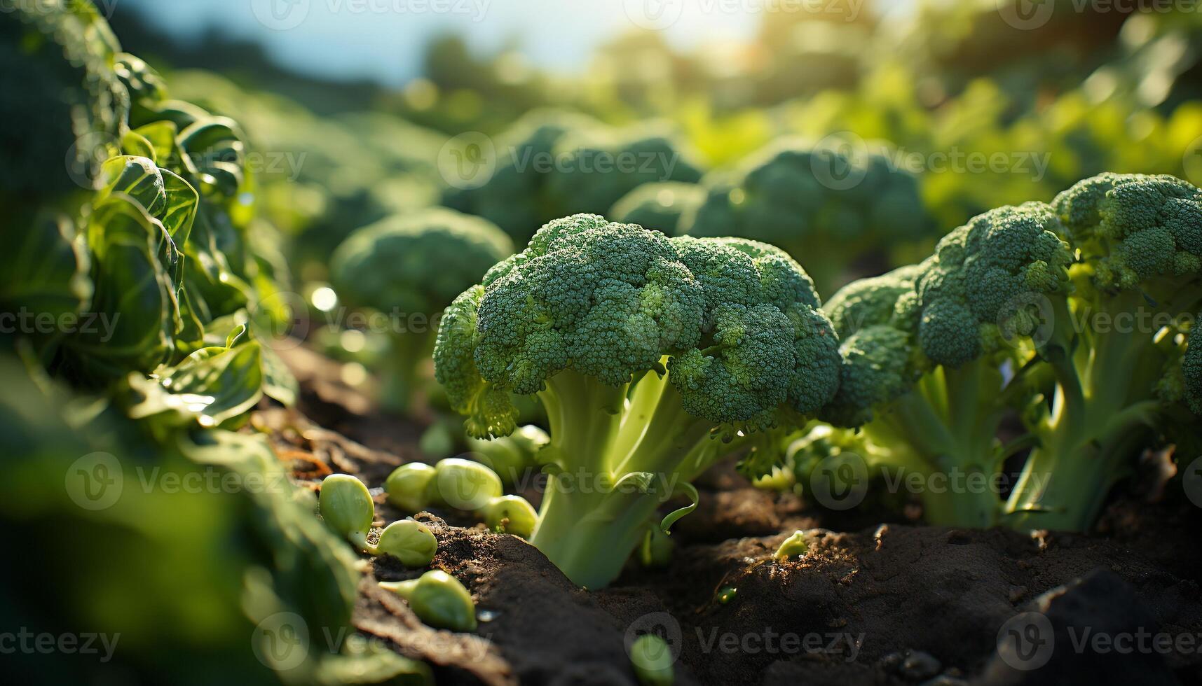 ai généré frais, biologique des légumes grandir dans la nature en bonne santé vert jardin généré par ai photo