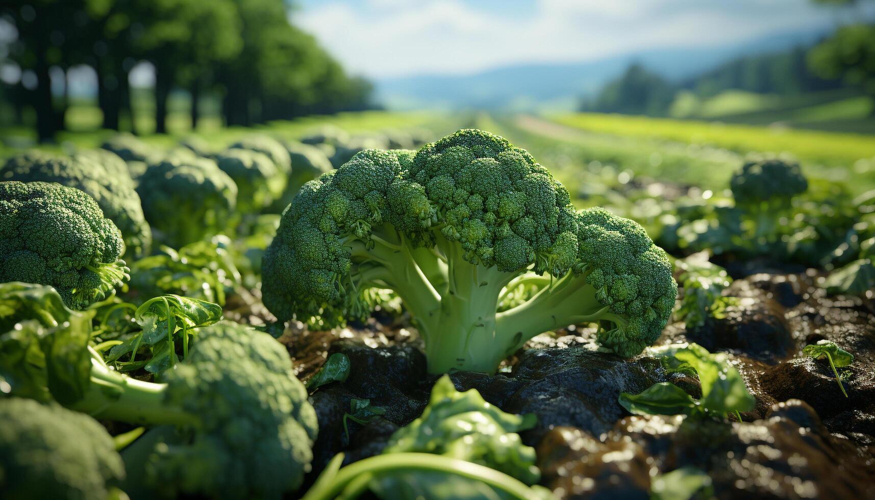 ai généré fraîcheur de la nature récolte en bonne santé, BIO, vert des légumes généré par ai photo