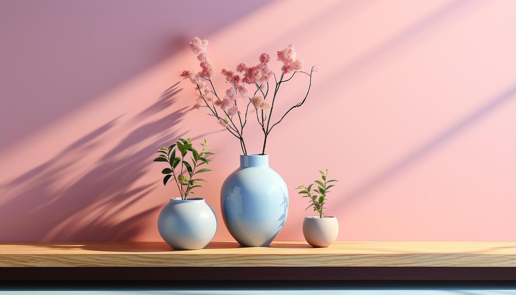 ai généré une magnifique fleur bouquet décore le en bois table à l'intérieur généré par ai photo