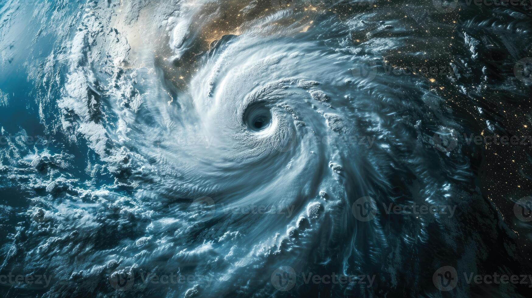 ai généré ouragan Florence s'intensifie plus de le atlantique, une redoutable Obliger dans la nature théâtre, ai généré. photo