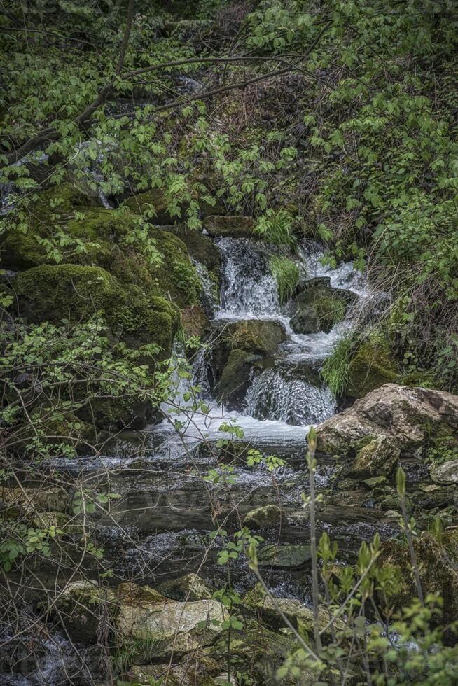 une petit cascade près le village de potpece dans Serbie photo