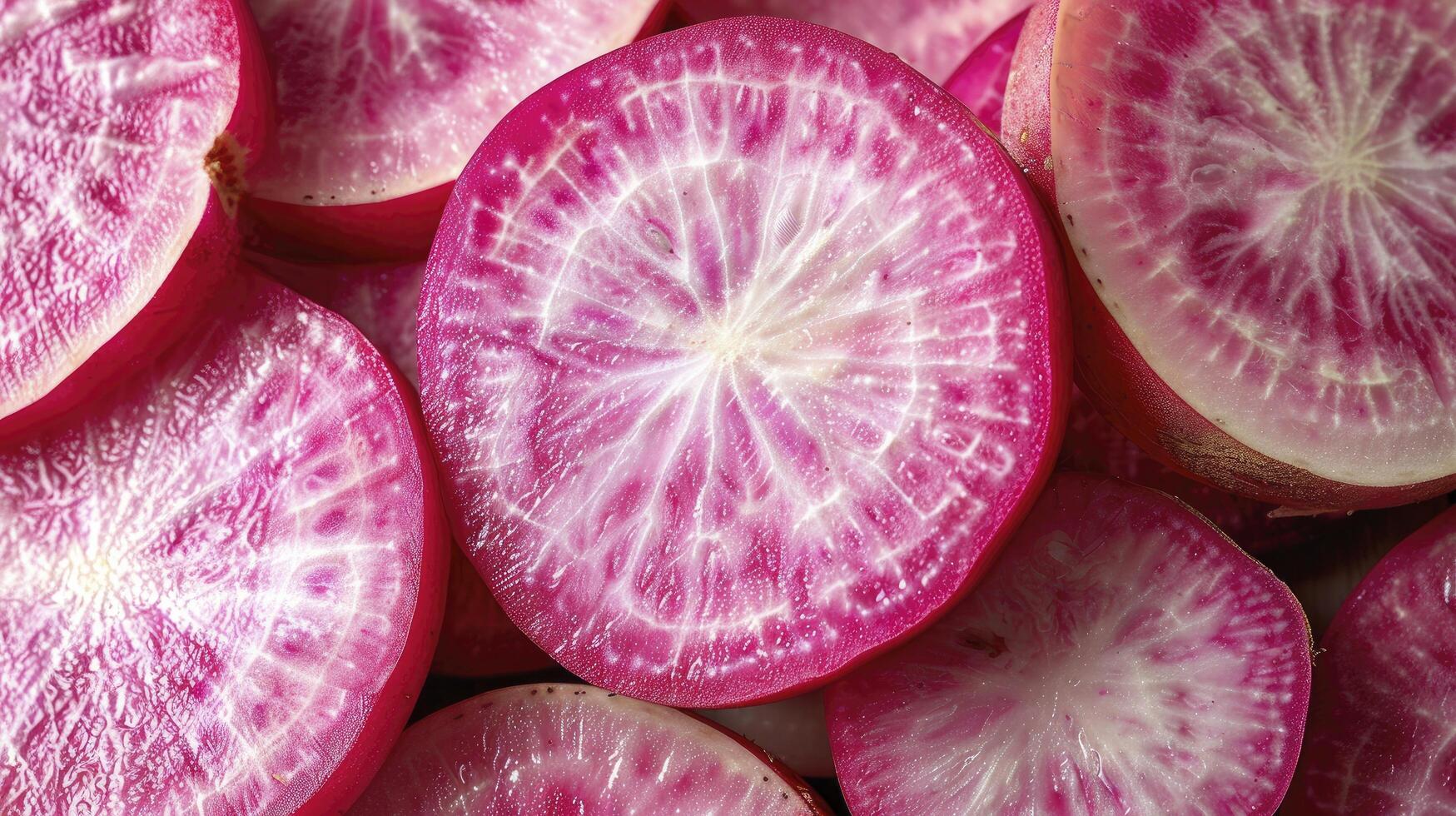 ai généré polyvalent ingrédient, un radis tranche parfait pour cuisine photo