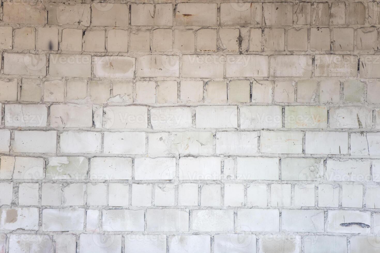 brique mur. texture de vieux blanc briques. photo