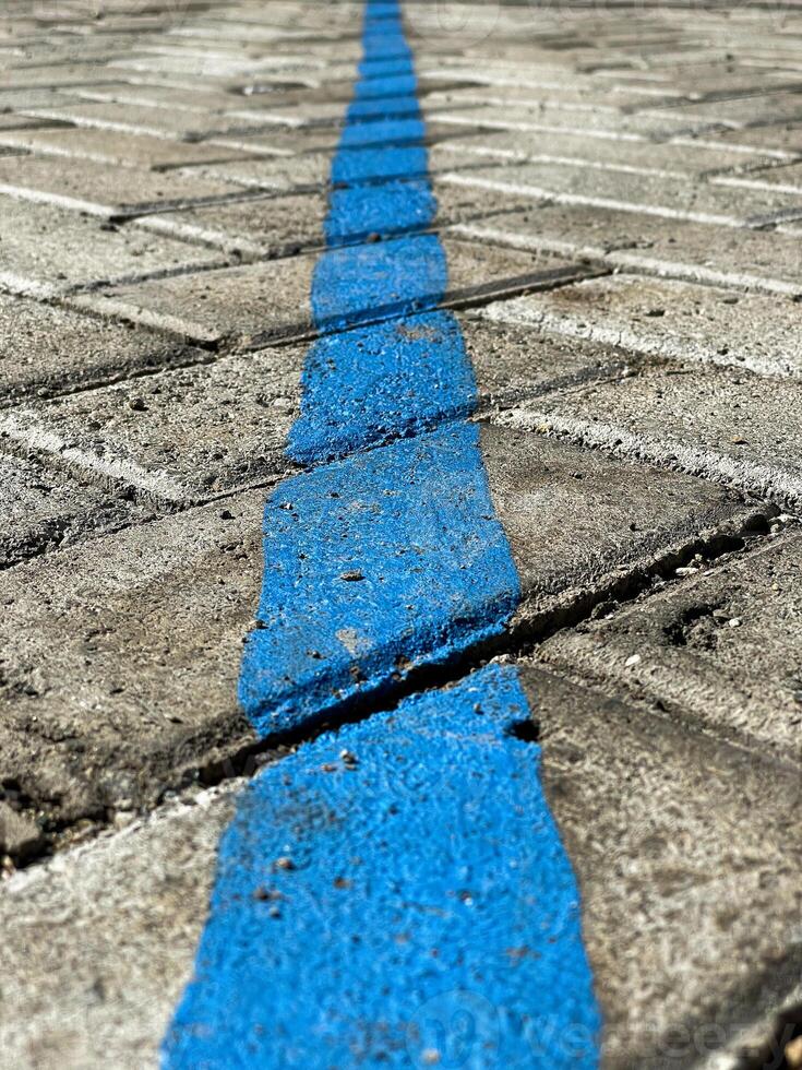 pavage blocs avec bleu lignes Contexte photo