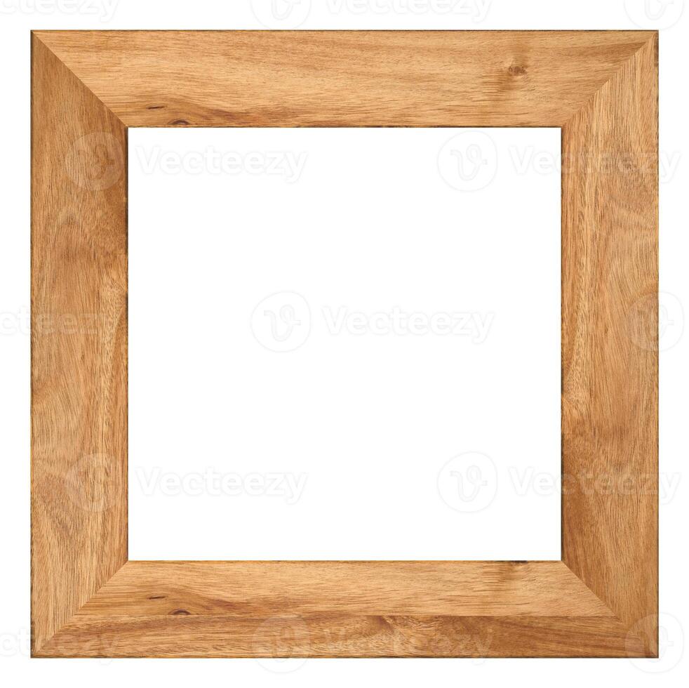 Vide carré marron en bois Cadre sur isolé Contexte photo
