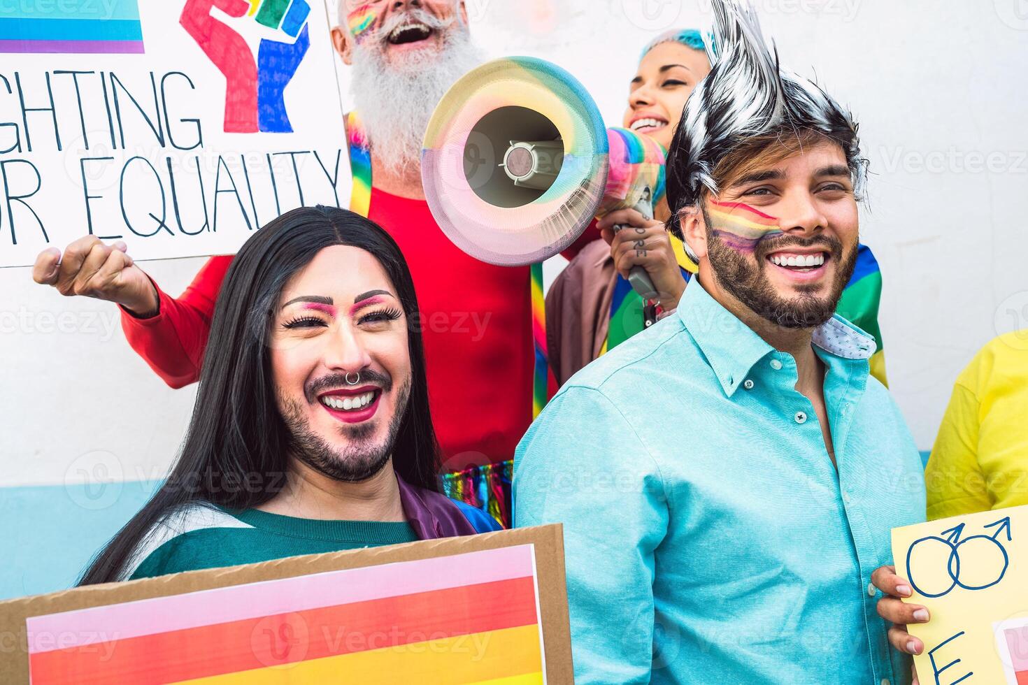 gay activiste gens lgbt social mouvement protester pour homosexuel droits - le sexe égalité concept photo