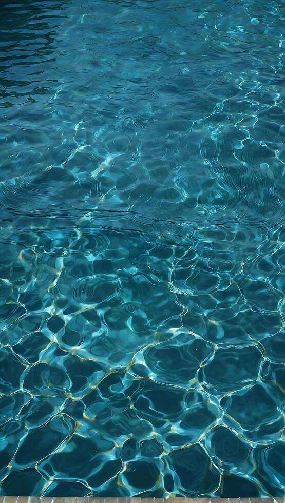 ai généré bleu l'eau vagues, l'eau texture mélange le tranquillité de piscines, océan vagues photo