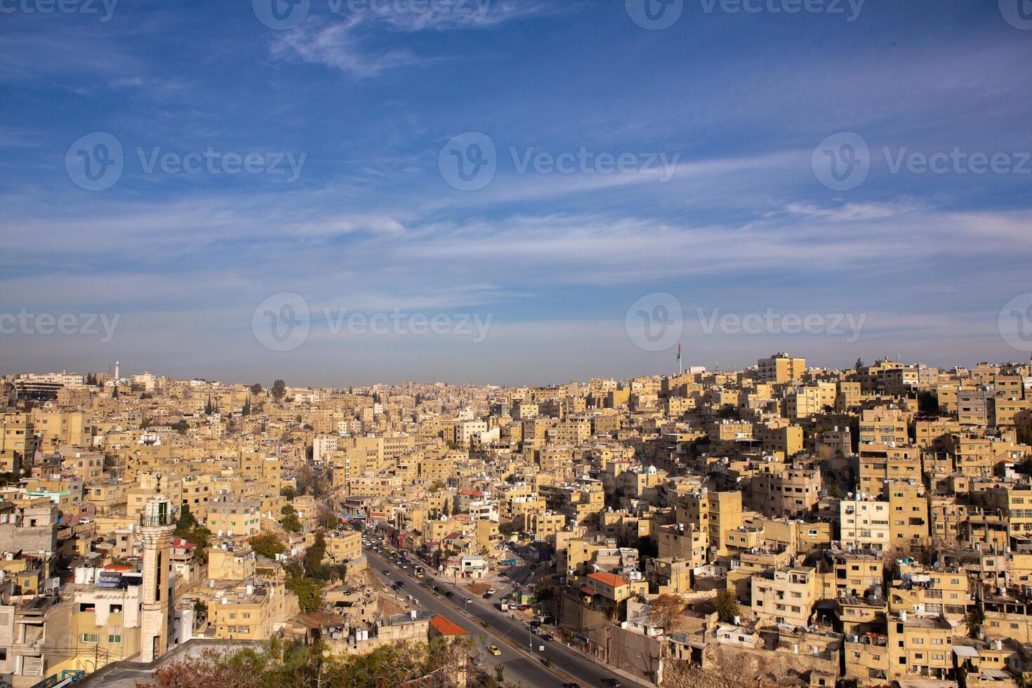 aérien vue de amman ville le Capitale de Jordan. ville scape de Amman. photo