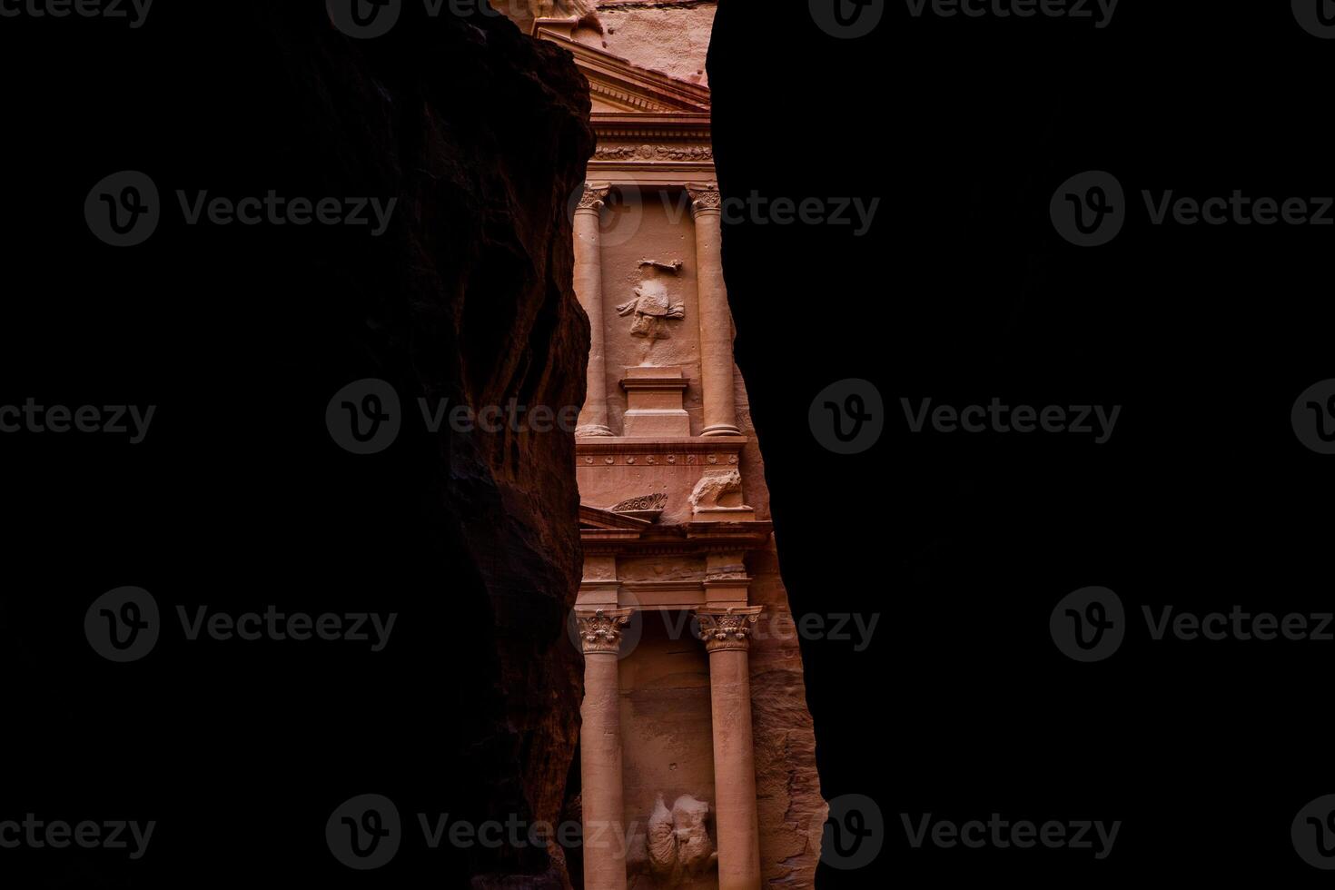 beauté de rochers et ancien architecture dans Pétra, Jordan. ancien temple dans Pétra, Jordan. photo