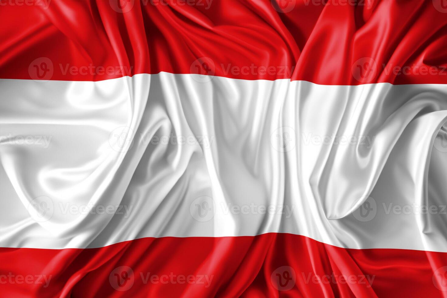 admiratif le beauté de une magnifique rouge et blanc drapeau, où audacieux couleurs vague dans unité, symbolisant nationale fierté et la souveraineté photo
