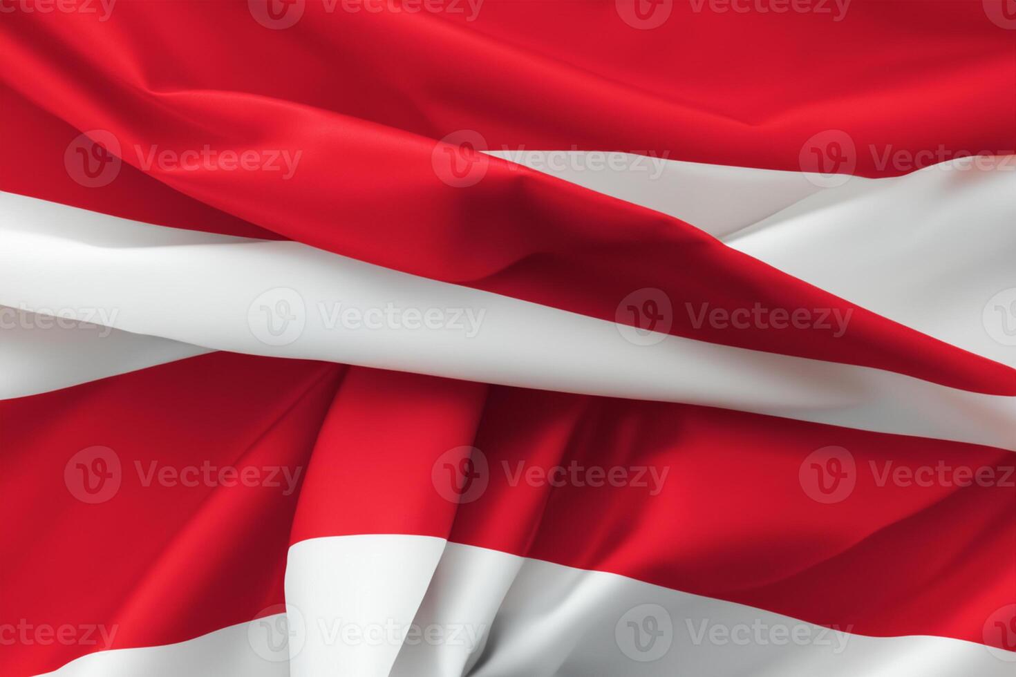 admiratif le beauté de une magnifique rouge et blanc drapeau, où audacieux couleurs vague dans unité, symbolisant nationale fierté et la souveraineté photo