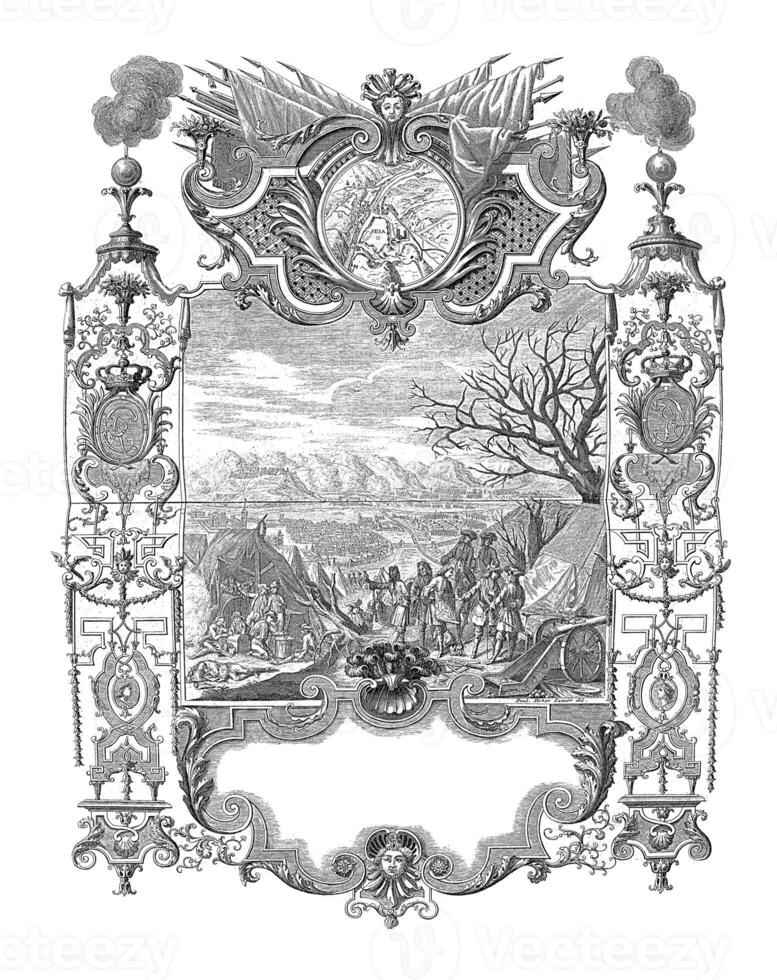 conquête de Suse, 1707, ancien illustration. photo