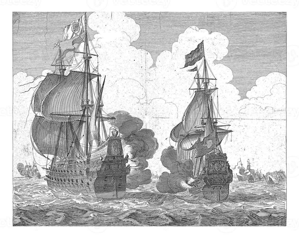 bataille entre le amiral navires aemélie van tromper photo