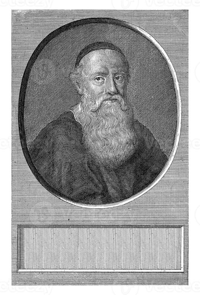 portrait de mennon Simon, aernout naghtegael, 1668 - 1725 photo