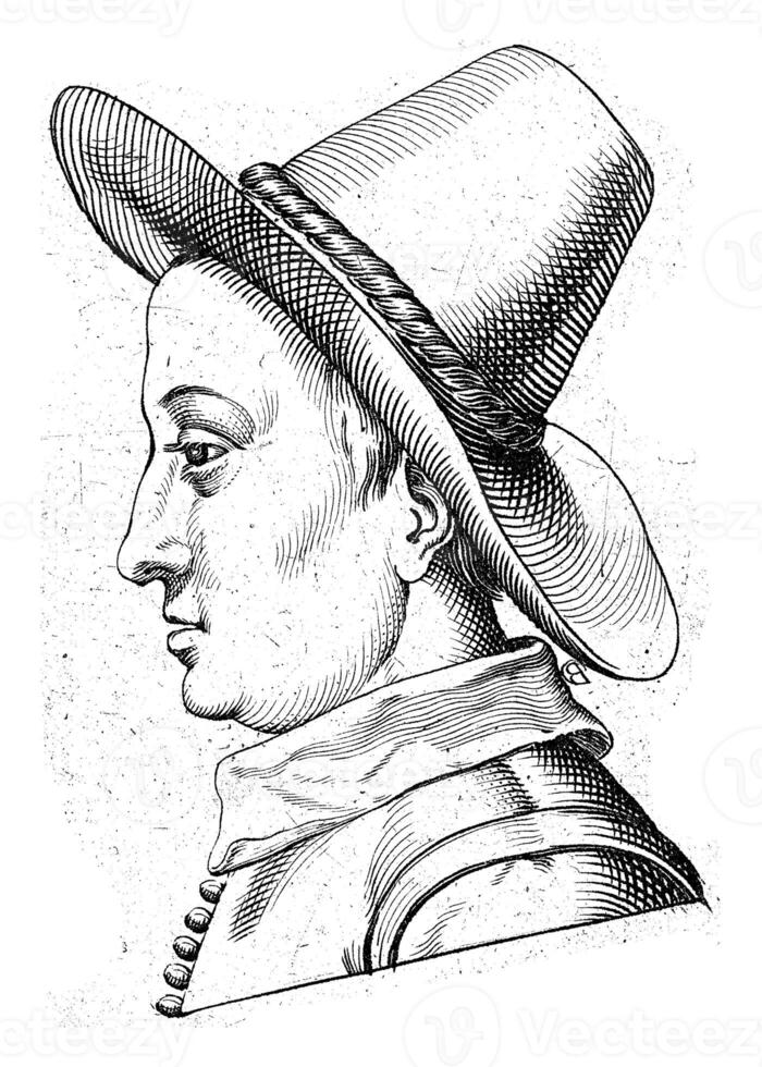 étude tête de une homme avec une chapeau, barthélémy Willemsz. dolendo, 1589 - 1626 photo