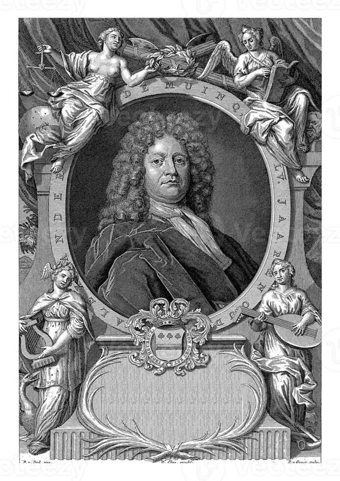 portrait de Alexandre de muncq à le âge de 55, Pierre van pistolet, après p. van dick, 1710 - 1731 photo