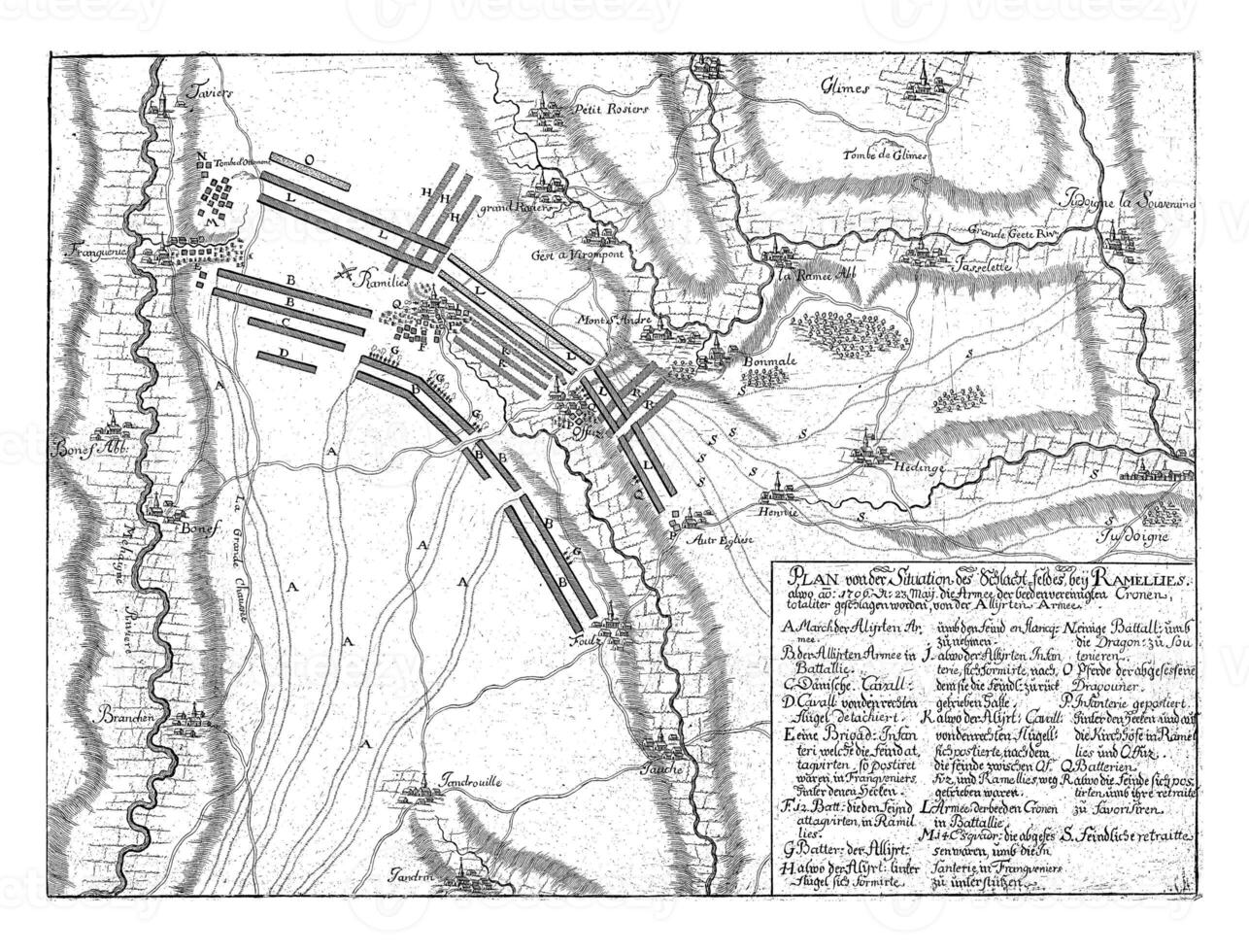 bataille de les ramillies, 1706 photo