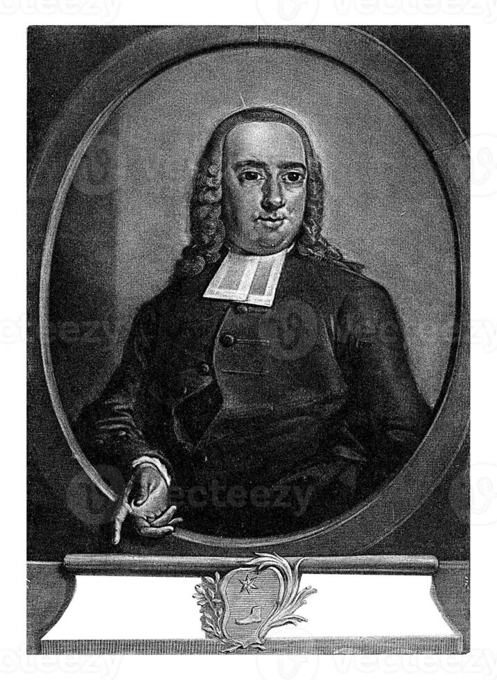 portrait de le prédicateur willem lodewijk piélat, aert Schouman, 1748 - 1792 photo