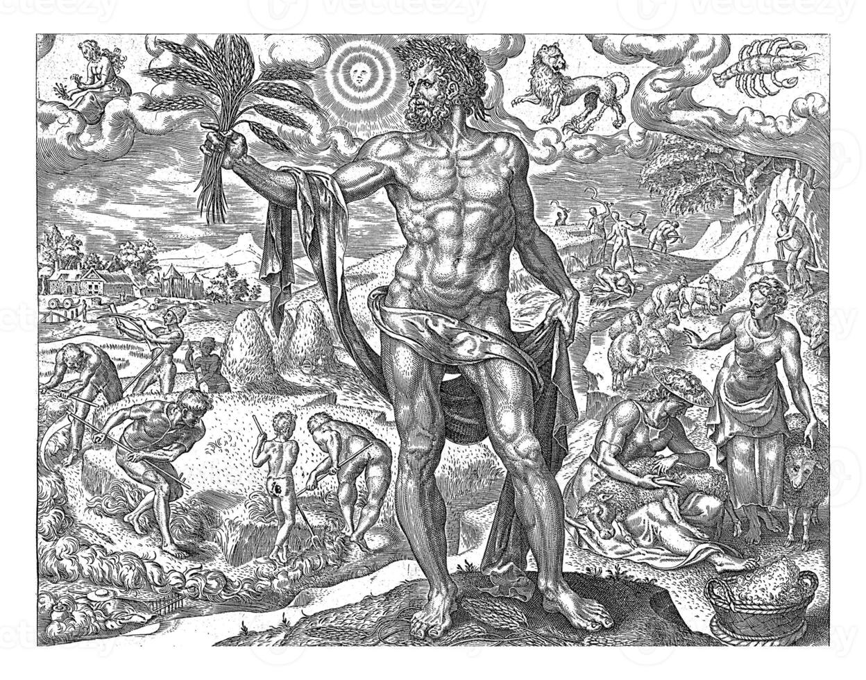 zomer, philips Galle, après Martin van heemskerck, 1563 photo