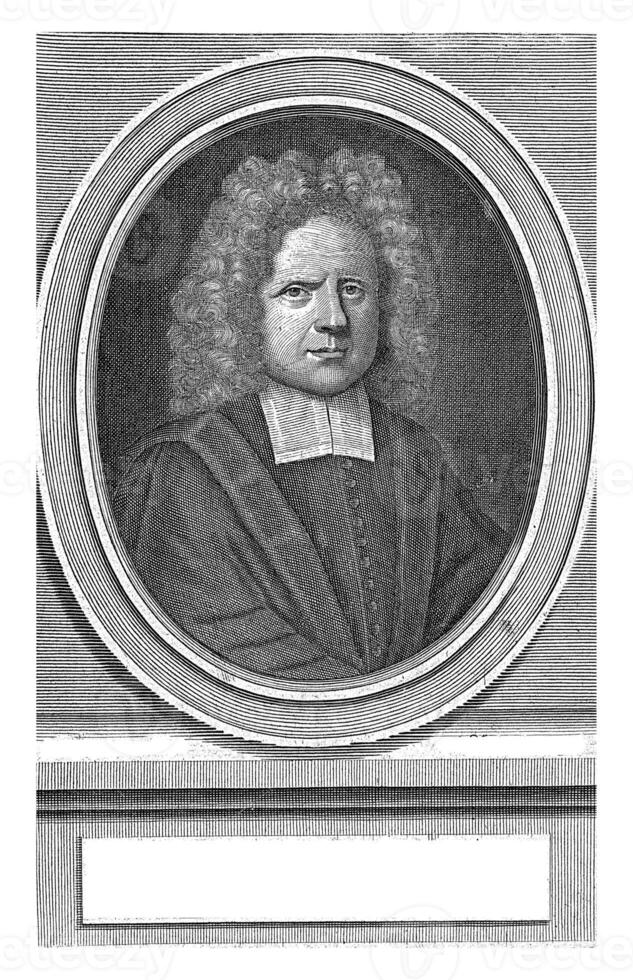 portrait de Matthieu Sylvestre, Michel van der gucht, après je. les schiuermans, 1670 - 1725 photo