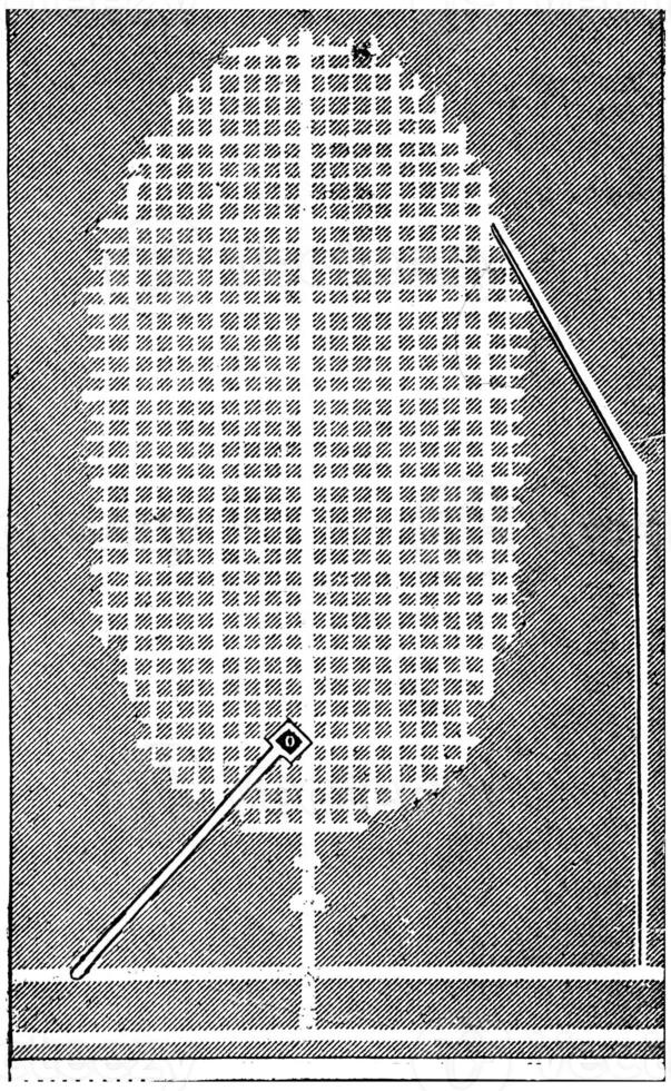 carte de dissolution chambre dans mien Haselgebirge Tyrol, ancien gravure. photo