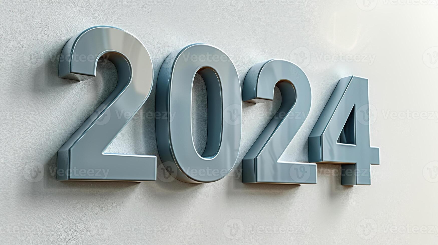 ai généré 2024 nombre. Nouveau année, célébrer, bannière, texte, décoration, à venir, succès, cible, objectif photo