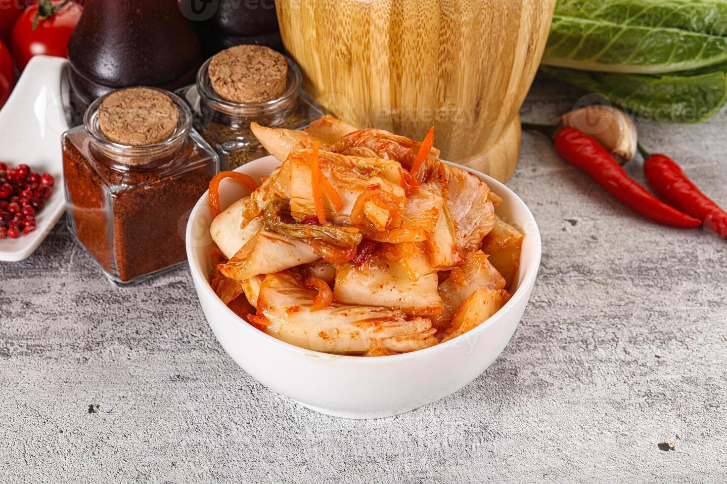 coréen cuisine fermenté chou Kimchi photo