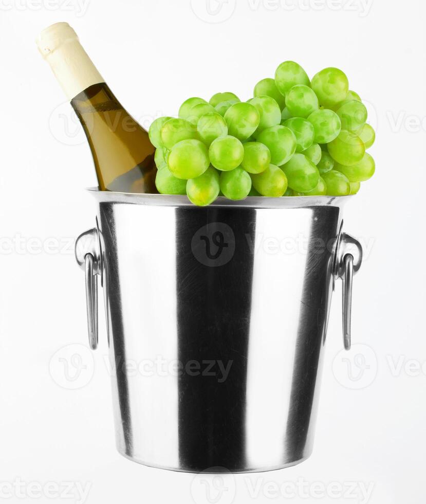 bouteille de vin blanc photo