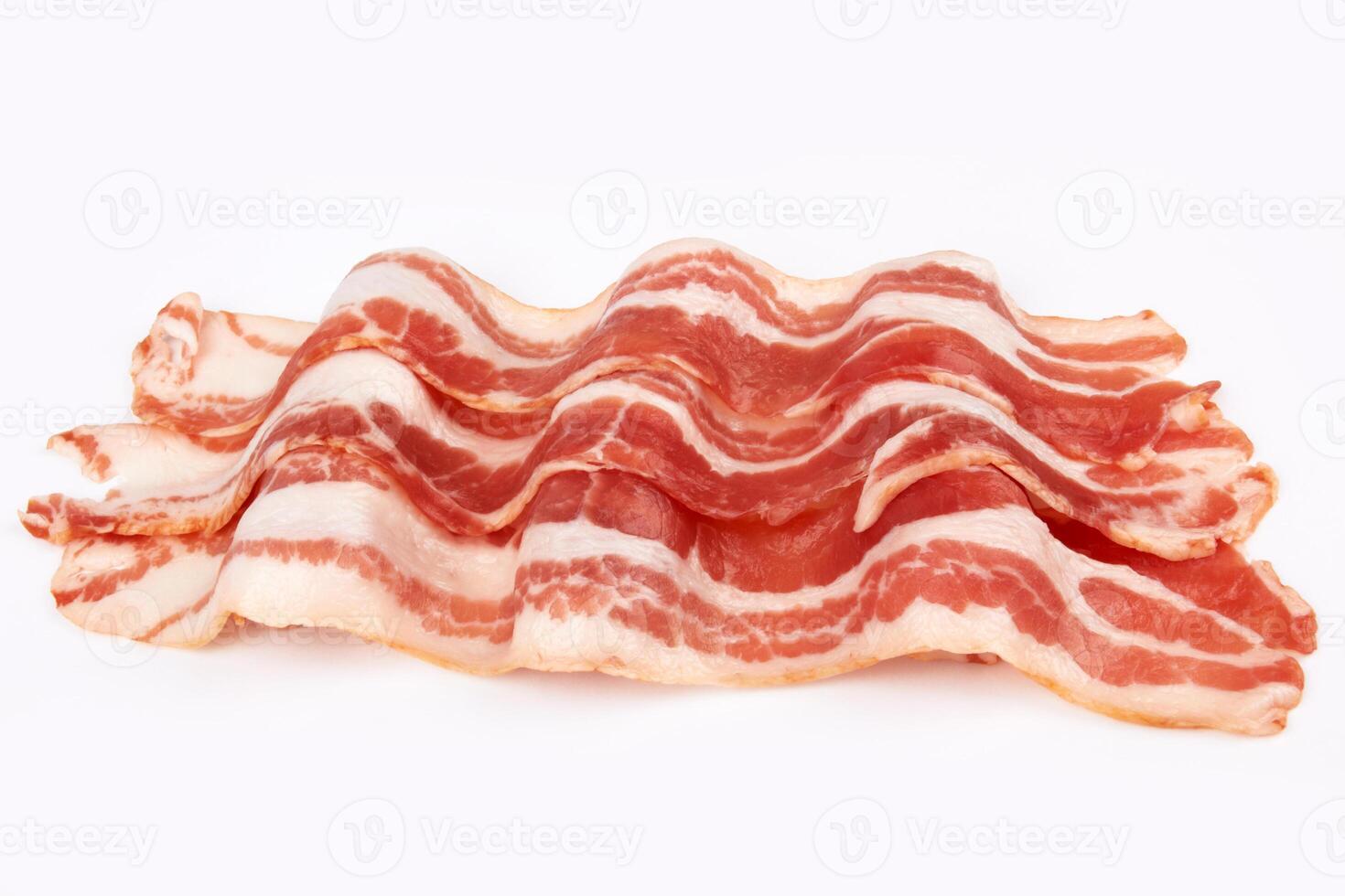 porc Bacon sur blanc photo