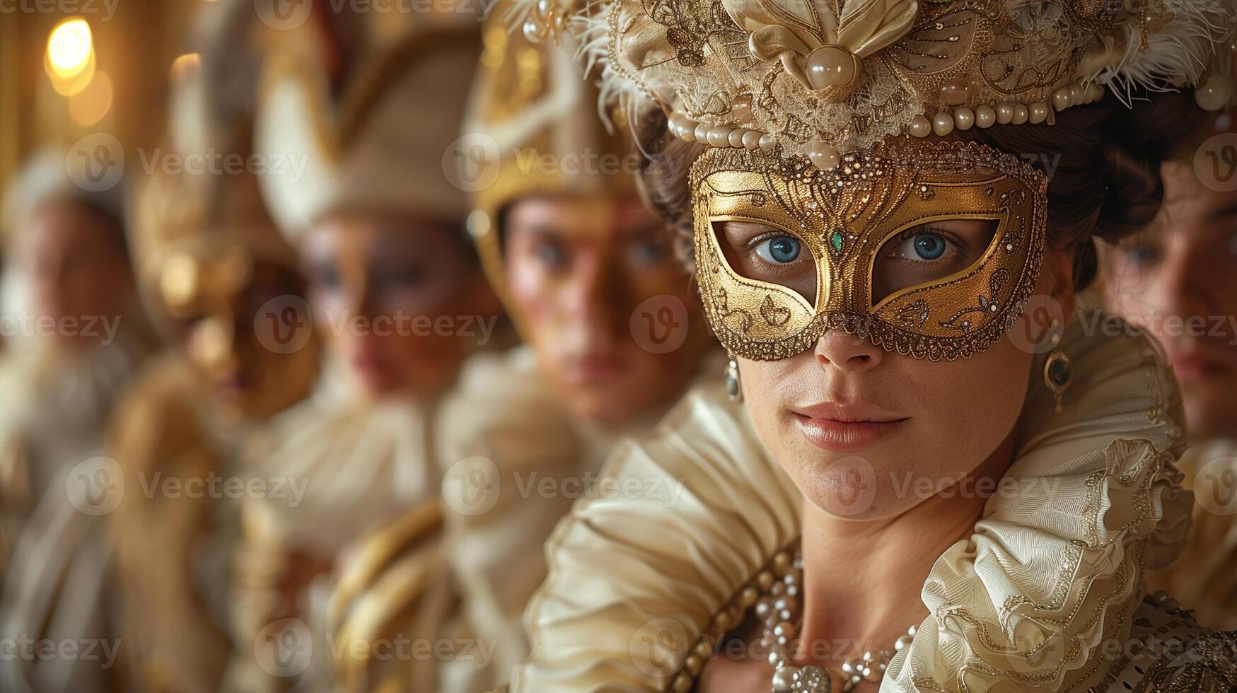 ai généré médiéval français mascarade Balle photo