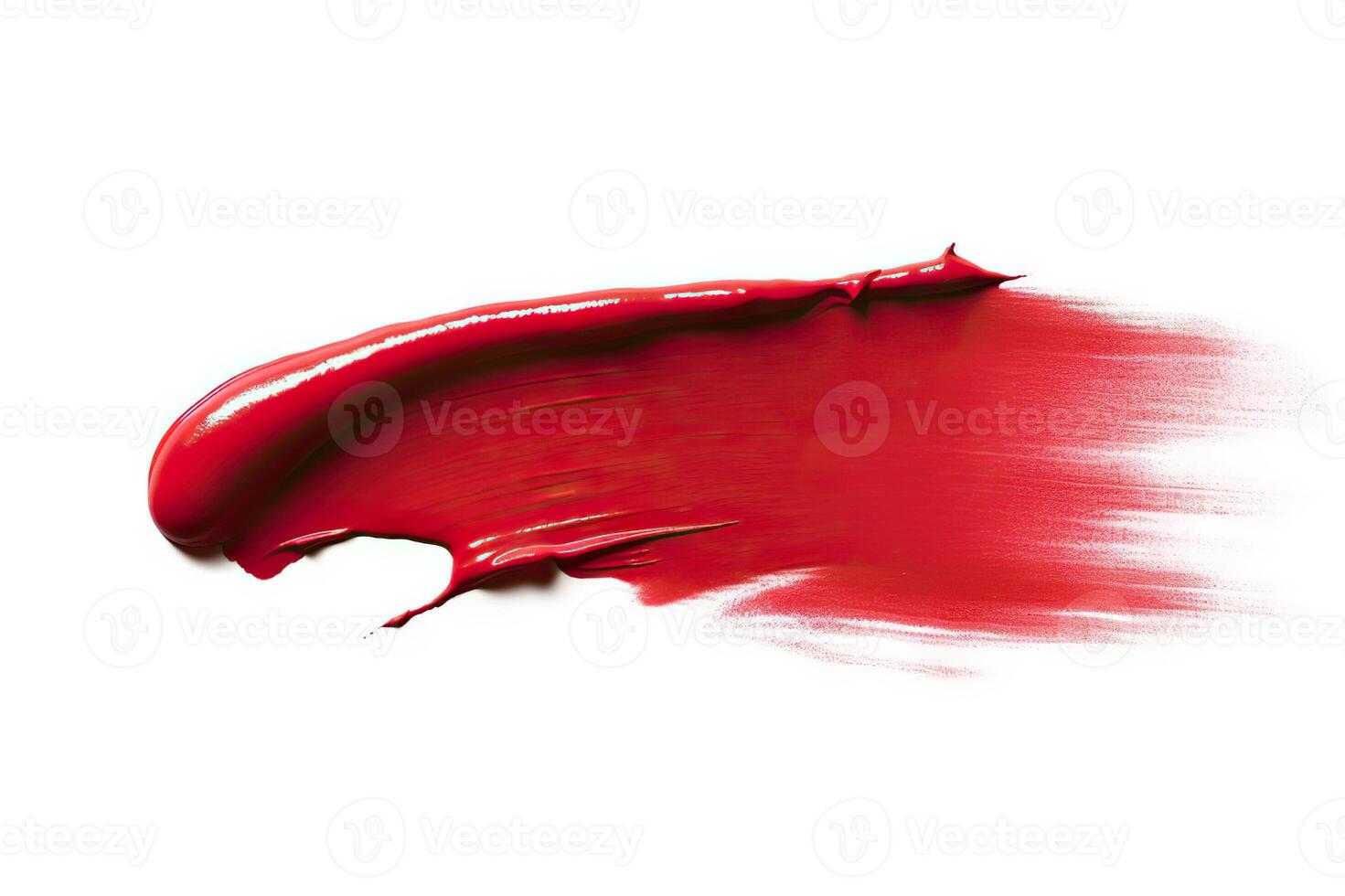 ai généré coloré rouge à lèvres échantillon avec taches et frottis isolé sur blanc Contexte. établi avec génératif ai photo