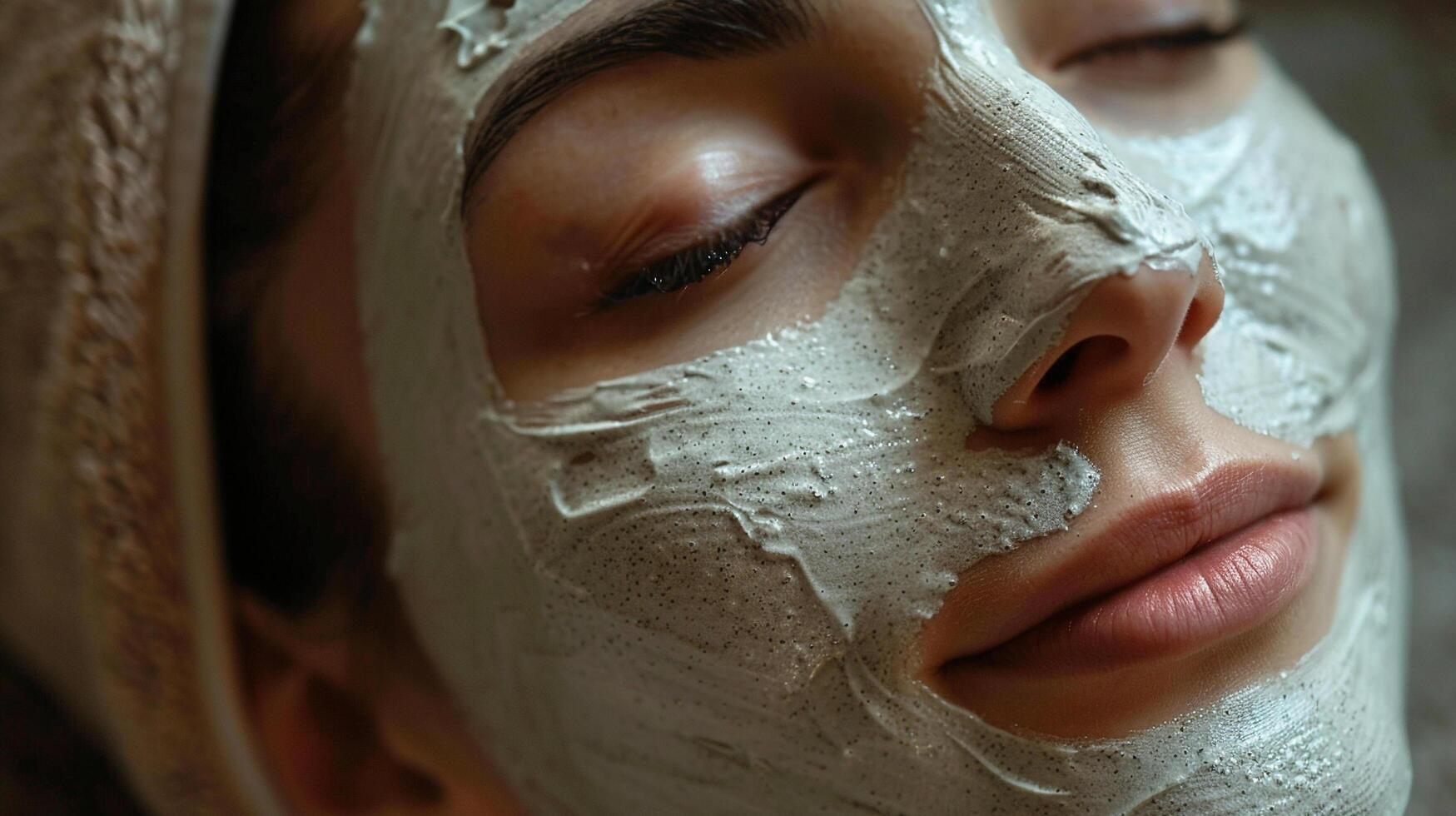 ai généré une femme recevoir une relaxant faciale traitement à une spa photo