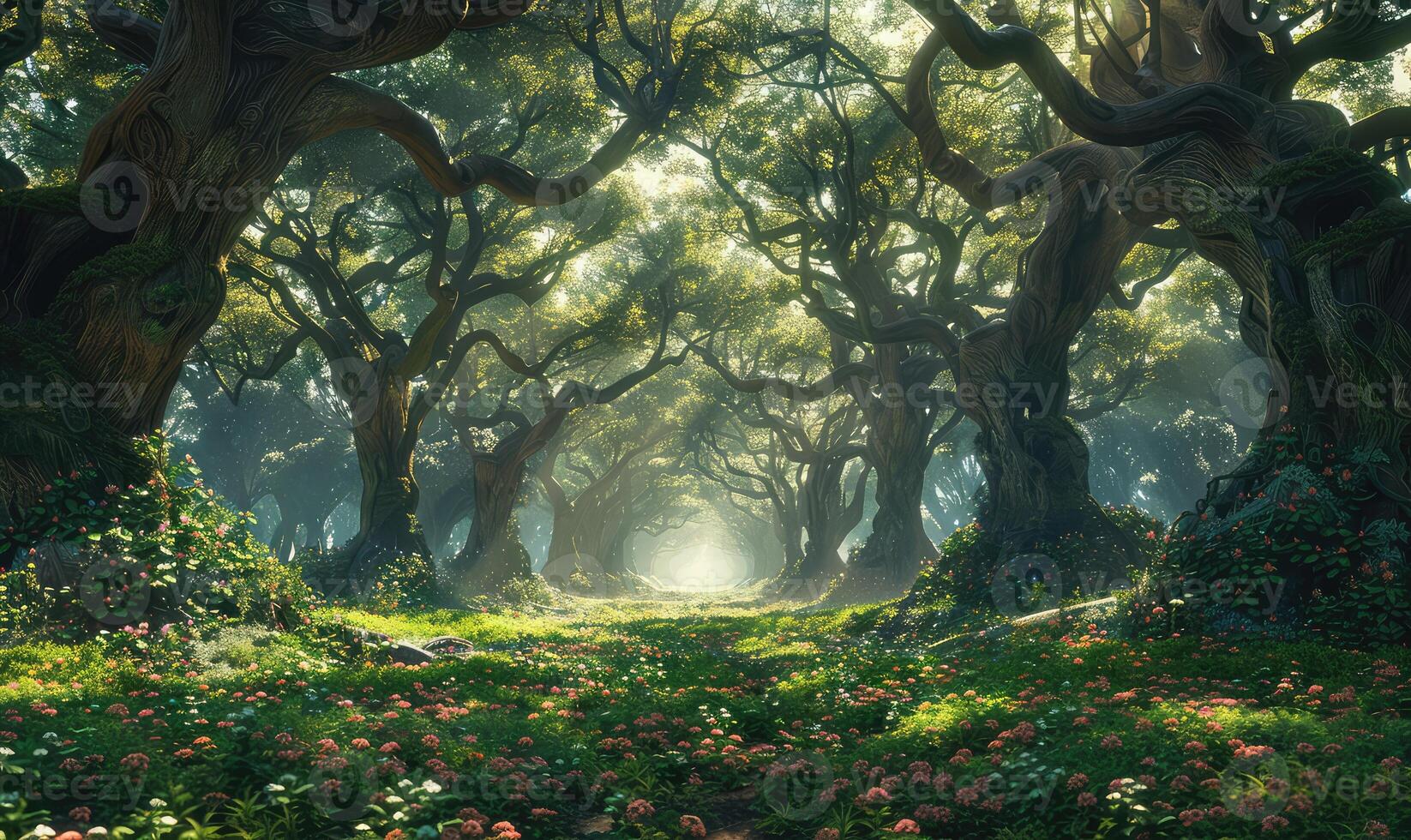 ai généré le forêt de le géants, par James Harrison photo