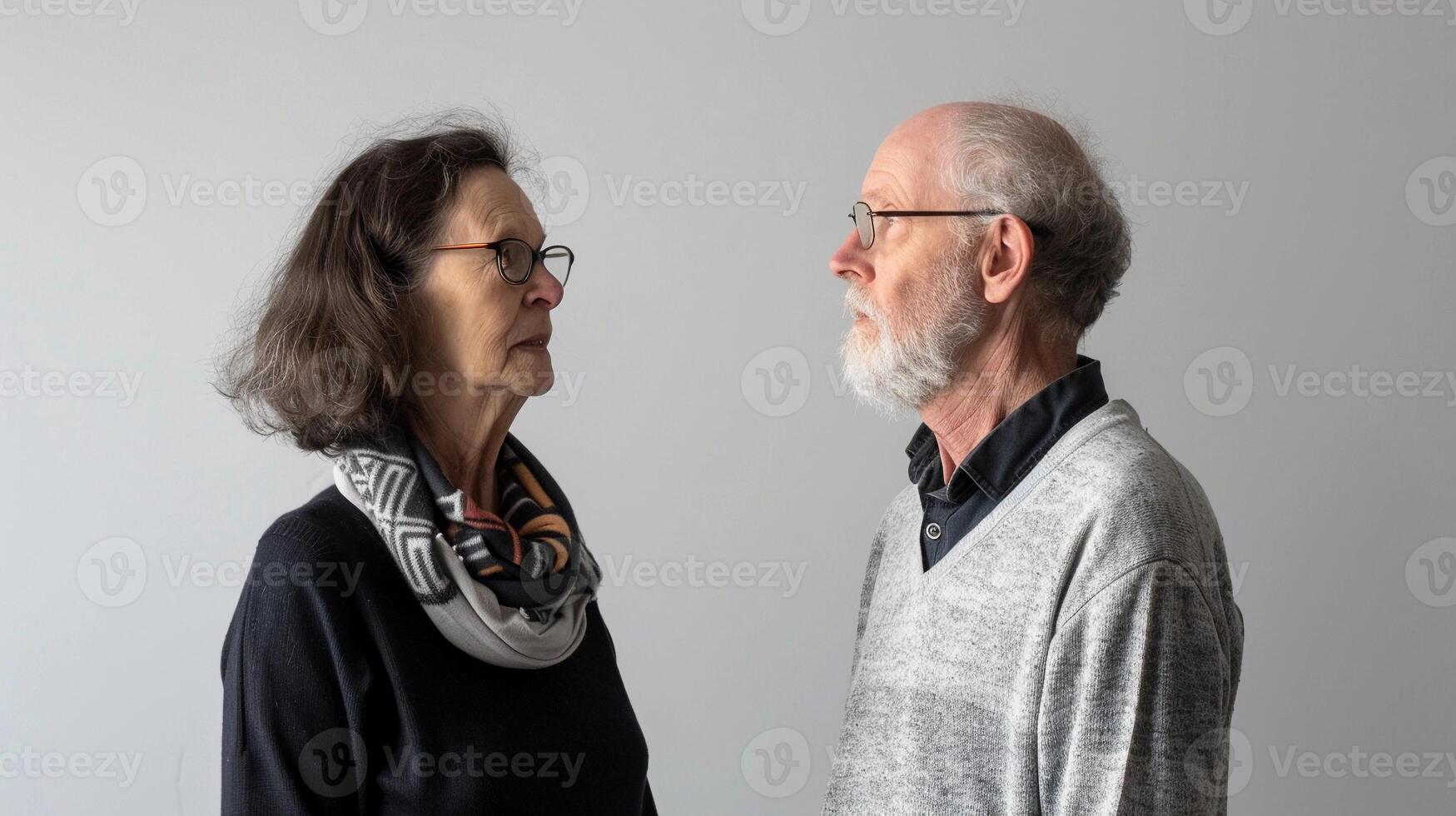 ai généré tendu silence, moment de tendu silence entre deux personnes pendant un argument, Contexte image, génératif ai photo