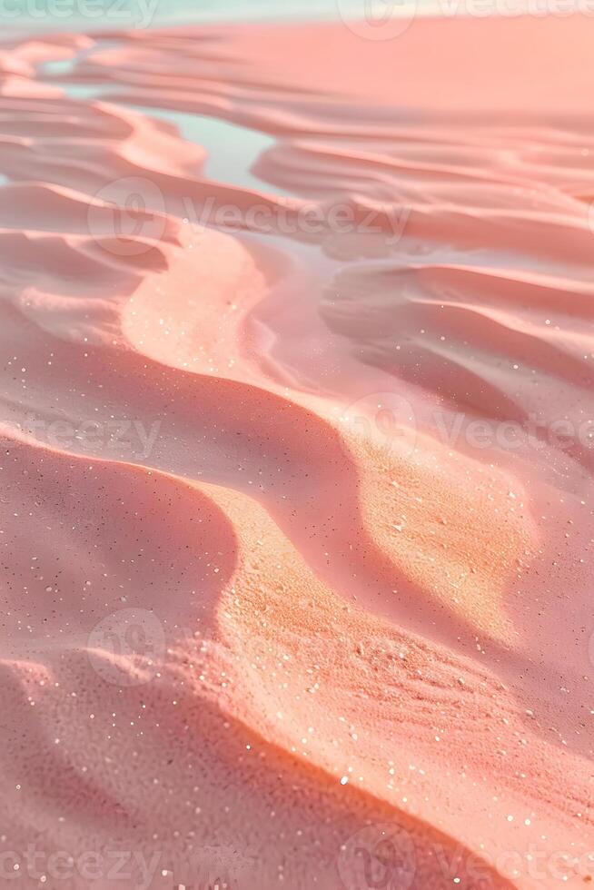 ai généré une rose le sable plage et l'eau photo