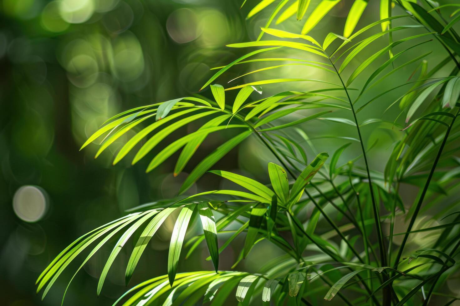 ai généré une énorme plante proche en haut a vert feuilles photo