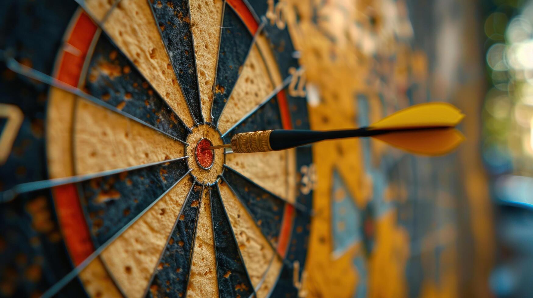 ai généré oeil de boeuf symbolise le objectif dans affaires photo