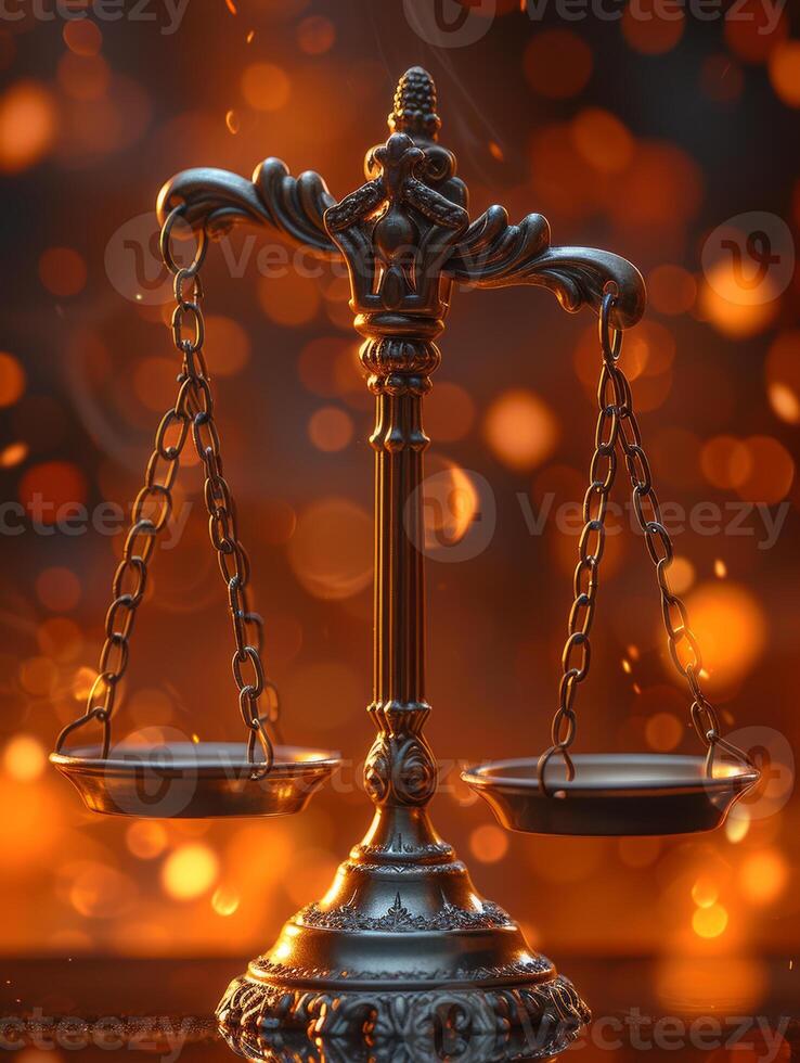 ai généré loi thème. Balance de Justice photo