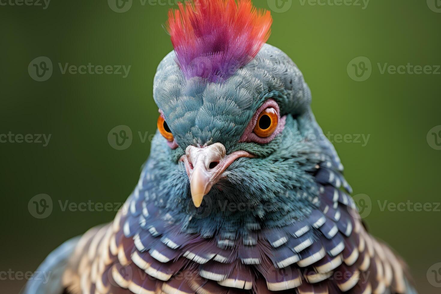 ai généré paisible Pigeon oiseau coloré. produire ai photo