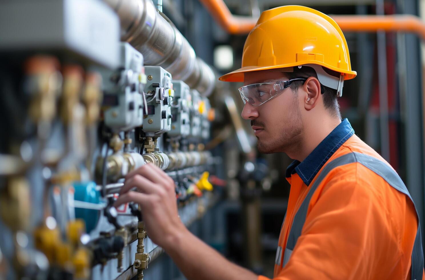 ai généré industriel chauffage spécialiste photo