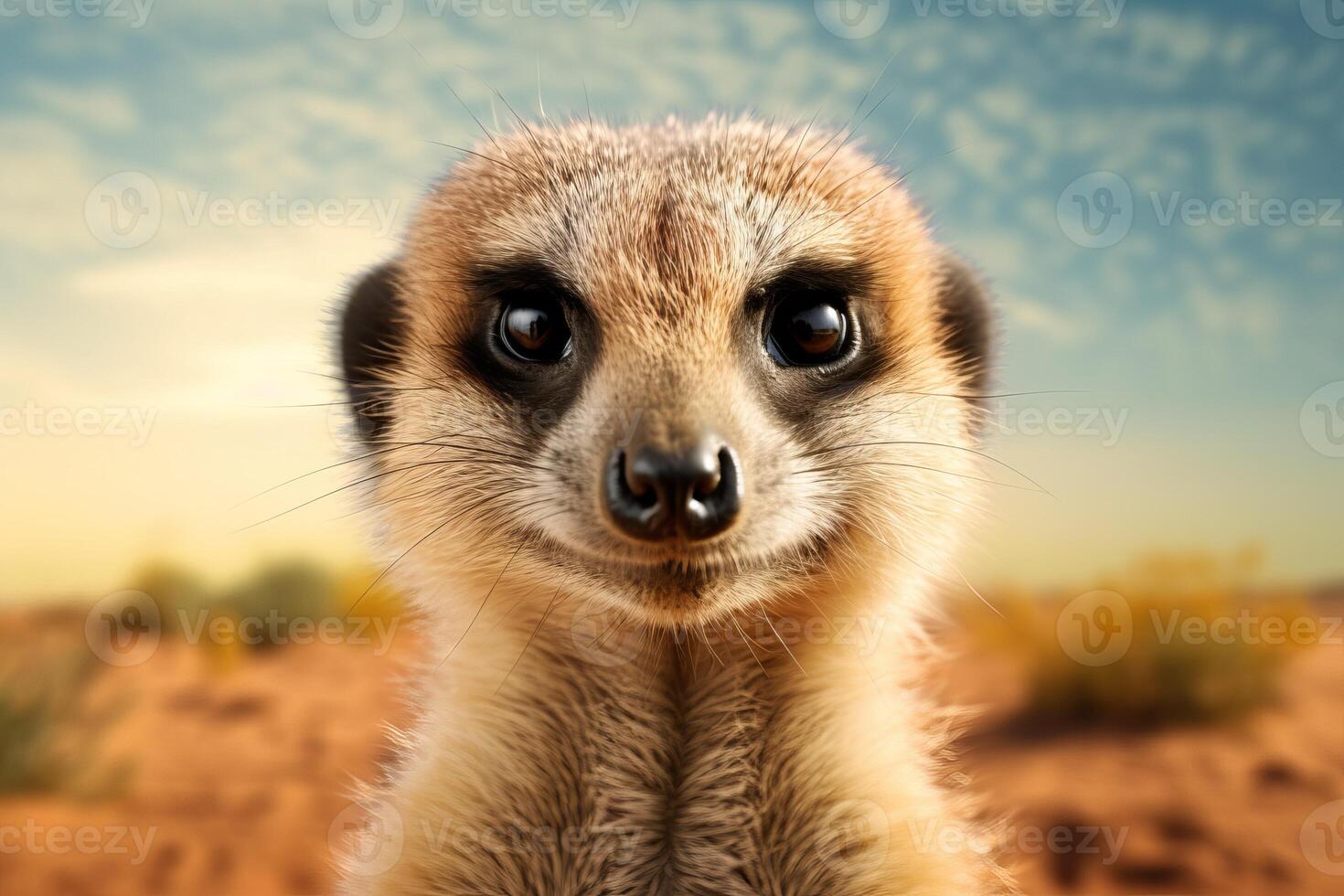 ai généré espiègle suricate animal. produire ai photo