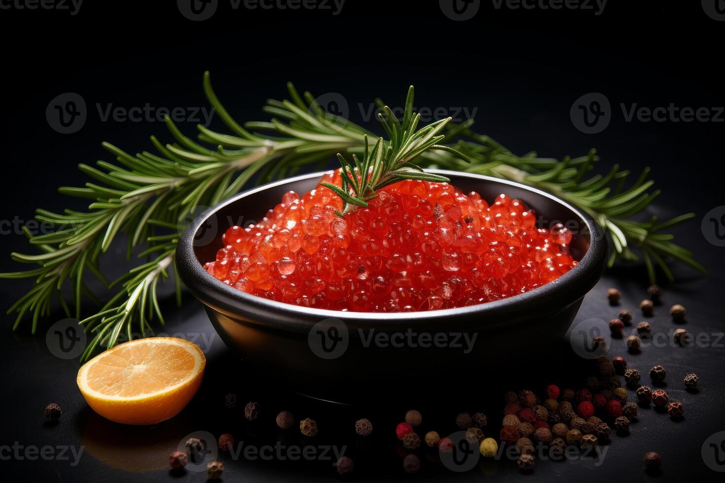 ai généré délectable rouge caviar. produire ai photo